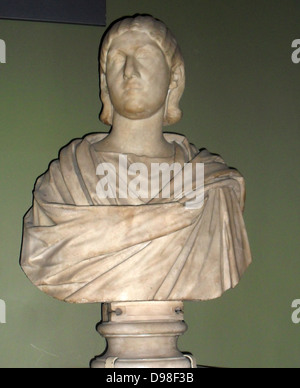 Marmorbüste von Julia Mamaea (AD 192-235) Mutter und Regent des Kaisers Severus Alexander. Stockfoto