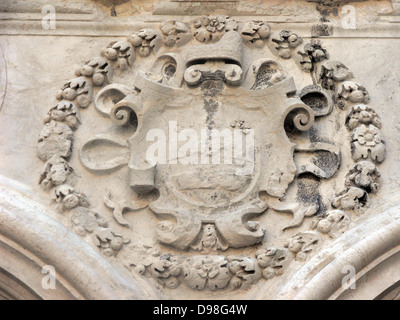 (Detail) architektonische Besonderheit aus dem Dogenpalast in Venedig, Italien. Der Palast war die Residenz des Dogen von Venedig, der Stockfoto