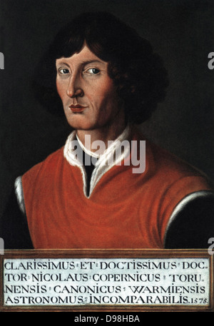 Nikolaus Kopernikus (19. Februar 1473 - 24. Mai 1543) war der erste Astronom ein umfassendes Heliozentrische Kosmologie zu formulieren Stockfoto