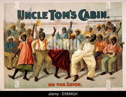 Onkel Toms Hütte c1899. Theater (Plakat) Lithographie Afro-Amerikaner in ein Theater-Plakat darstellt. Stockfoto