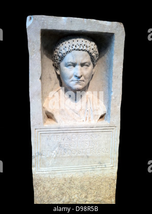 Funerary Marmorstele von Vibia Drosis. Roman, Flavian Periode, ca. 69-80 Stockfoto