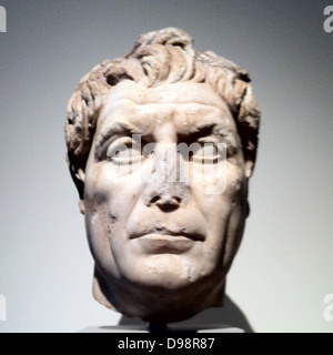 Marmor Büste eines Mannes. ca. 100 n. Chr. römische Stockfoto