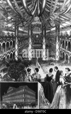 Einweihung Empfang für Präsident Benjamin Harrison 1889 Washington DC Stockfoto