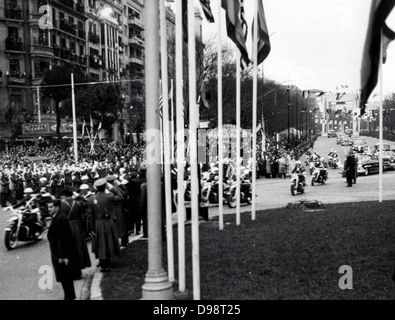 22. Dezember 1959 Besuch von Präsident Eisenhower in Spanien Stockfoto