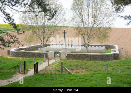 Railway hohlen Commonwealth War graves Friedhof Serre Frankreich Stockfoto