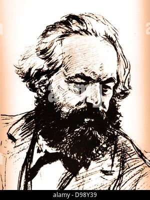 Karl Marx (1818-1883) Vater des modernen Kommunismus. Deutsche politische, soziale und ökonomische Theoretiker Stockfoto