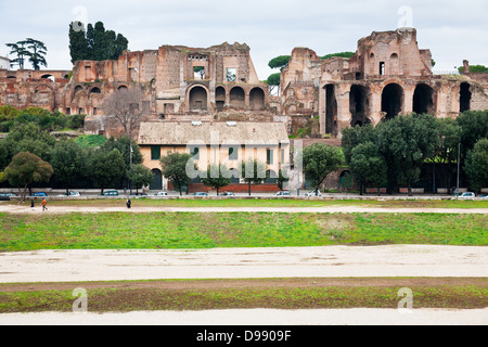 alte Pfalz und Boden der Circus Maximus in Palatin in Rom, Italien Stockfoto