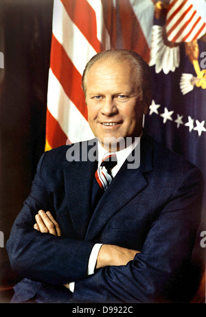 Gerald Rudolph Ford, Jr (Leslie Lynch King, Jr. geboren; Juli 14, 1913 - Dezember 26, 2006) war der 38. Präsident der Vereinigten Staaten, das von 1974 bis 1977, und der 40. Der Vizepräsident der Vereinigten Staaten von 1973 bis 1974 dienen. Stockfoto