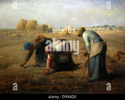 Jean-françois Millet (Oktober 4, 1814 - Januar 20, 1875) war ein französischer Maler und einer der Gründer der Schule von Barbizon. Die Ährenleserinnen, 1857. Das Musée d'Orsay, Paris. Stockfoto