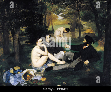 Le Déjeuner Sur l ' herbe durch Eduard Manet 1863 Stockfoto