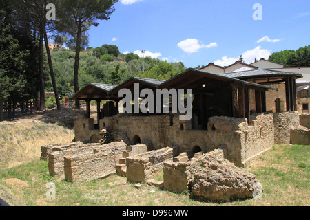 Die Villa Romana del Casale ist eine römische Villa, die im ersten Quartal des 4. Jahrhunderts errichtet. Stockfoto