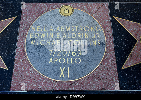 Bronze Abzeichen für Astronauten der Apollo 11 erste-Mondlandungen, Neil Armstrong, Edwin Aldrin und Michael Collins, Kategorie Fernsehen Stockfoto