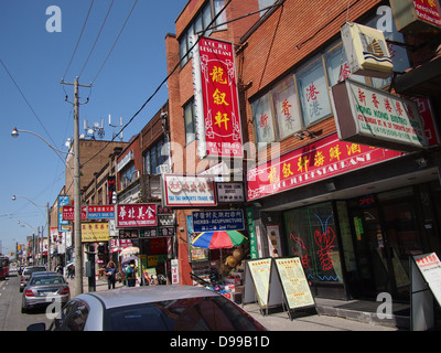 Toronto Chinatown Downtown Dundas Street Stockfoto