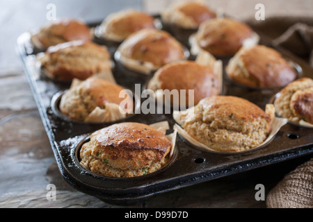 Mais-Muffins heiß frisch alle natürlichen Backen waren Stockfoto