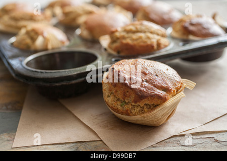 Mais-Muffins heiß frisch alle natürlichen Backen waren Stockfoto