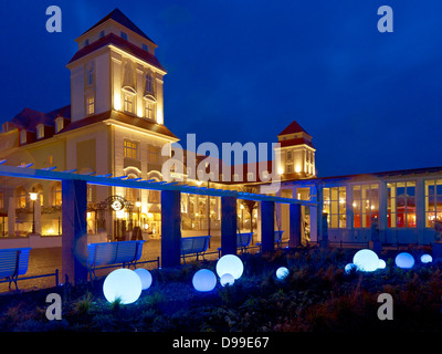 Kurhaus mit Weihnachts-Markt in Binz, Insel Rügen, Mecklenburg-Western Pomerania, Deutschland Stockfoto