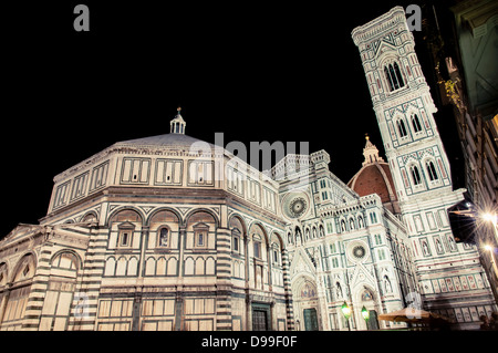 Der Dom in der Nacht in Florenz, Italien Stockfoto