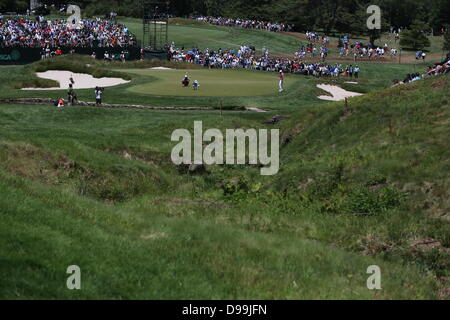 Haverford Township, Delaware Land, Pennsylvania. 14. Juni 2013. Gesamtansicht Golf: allgemeine anzeigen, während die USA Open Championship im Golfclub Merion, East Course in Haverford Township, Delaware Land, Pennsylvania. Bildnachweis: Koji Aoki/AFLO/Alamy Live-Nachrichten Stockfoto