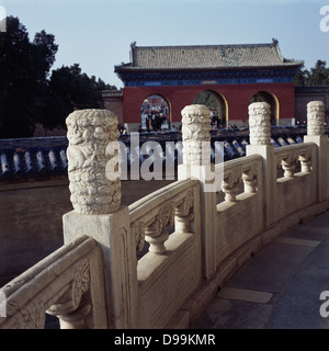 Balustrade im Tempel des Himmels. 2013 Stockfoto