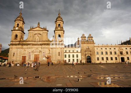 Cathedral Primada am Plaza de Bolívar, Bogota, Kolumbien, Südamerika Stockfoto