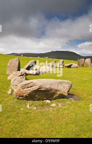 Swinside Steinkreis in den Lake District National Park. Stockfoto