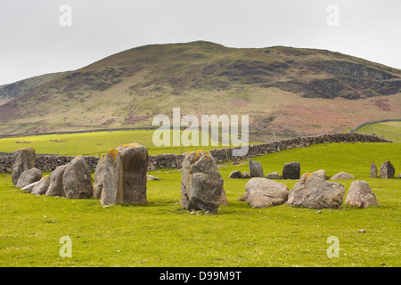 Swinside Steinkreis in den Lake District National Park. Stockfoto