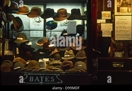 Bates Hutgeschäft Jermyn Street, Mayfair London Stockfoto