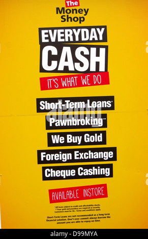 DIE Geld-SHOP, Slough, Berkshire, England. Foto Tony Gale Stockfoto