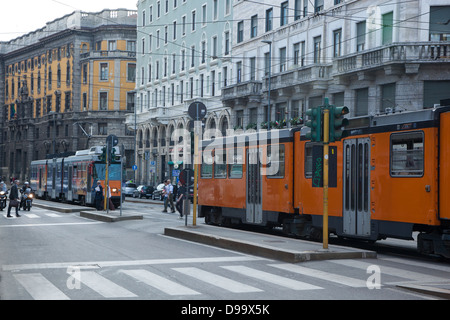 Ein Trolley in Mailand, Italien. Stockfoto