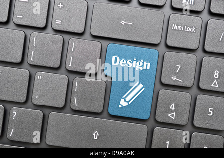 Design auf Tastatur Stockfoto