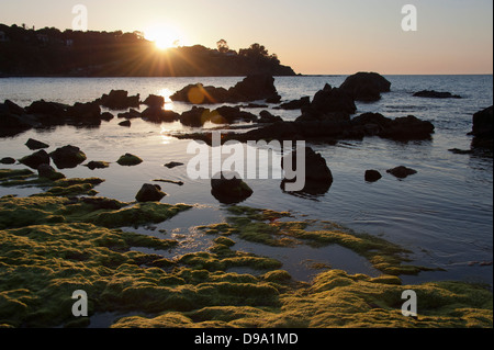 Sonnenuntergang, Cefalu, Sizilien, Italien, Provinz Palermo, Raummotive, Cefalu, Sizilien, Italien, Provinz Palermo Stockfoto