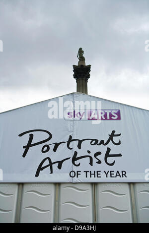 Trafalgar Square, London, UK, 15. Juni 2013. Sky Arts - Porträt des Künstlers von der Jahr-Zelt auf dem Trafalgar Square. Unterstützt durch den Bürgermeister von London. © Tony Farrugia/Alamy Live-Nachrichten Stockfoto