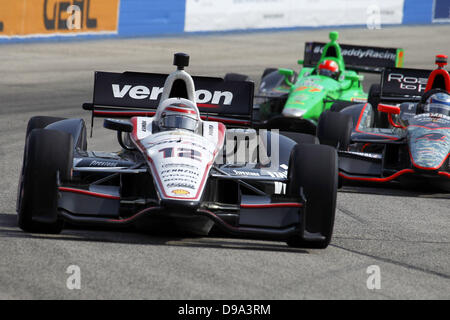 Milwaukee, Wisconsin, USA. 15. Juni 2013. IndyCar, Runde 9, Milwaukee, Indyfest Milwaukee, WI, USA, 14.-15. Juni 2013 wird POWER, Team Penske Kredit: Kredit: Ron Bijlsma/ZUMAPRESS.com/Alamy Live-Nachrichten Stockfoto