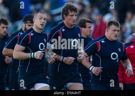 15.06.2013., Argentinien.  International Rugby Union Testspiel: Argentinien gegen England im Estadio José Amalfitani, Buenos Aires, Argentinien. Copa QBE. Stockfoto