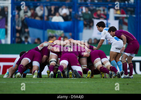 15.06.2013., Argentinien.  International Rugby Union Testspiel: Argentinien gegen England im Estadio José Amalfitani, Buenos Aires, Argentinien. Copa QBE. Stockfoto