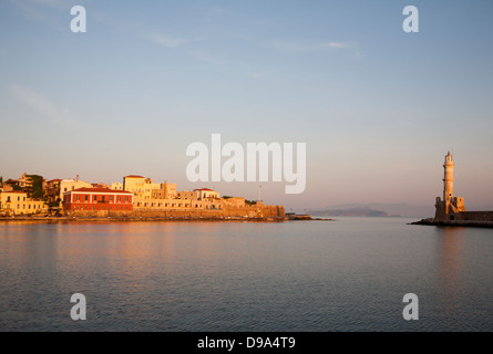 Eintritt zum venezianischen Hafen auf der Insel Kreta in Griechenland Stockfoto