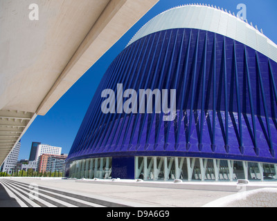 Valencias Ciudad de Las Artes y Las Ciencias, Spanien - der Agora Stockfoto