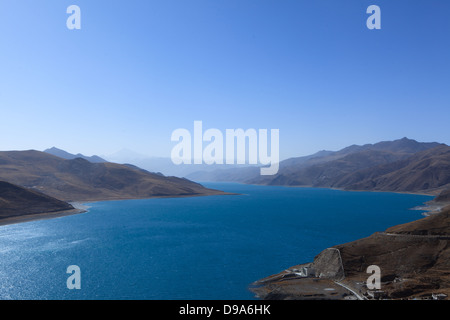 Yamdrok Lake, Tibet, Winter. Stockfoto