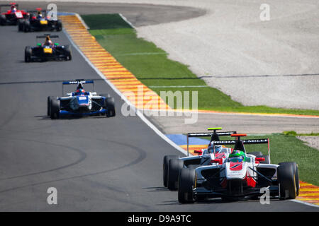 Renntag für Runde 2 der Baureihe 2013 GP3. 16. Juni 2013. Circuit Ricardo Tormo. Valencia, Spanien. #1 Conor Daly (USA) - Kunst-Grand-Prix - Rennen 1 in Valencia Credit gewinnt: Action Plus Sport/Alamy Live News Stockfoto