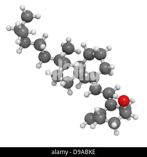 Vitamin D3 (Cholecalciferol), molekulare Modell. Atome werden als Kugeln mit konventionellen Farbkodierung dargestellt. Stockfoto