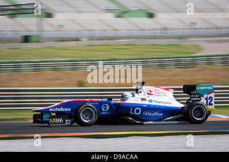 Renntag für Runde 2 der Baureihe 2013 GP3. 16. Juni 2013. Circuit Ricardo Tormo. Valencia, Spanien. #12 Alex Fontana (CHE) - Jenzer Motorsport Credit: Action Plus Sport/Alamy Live News Stockfoto