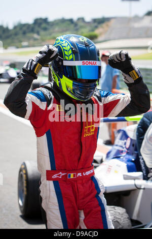 Renntag für Runde 2 der Baureihe 2013 GP3. 16. Juni 2013. Circuit Ricardo Tormo. Valencia, Spanien. #5 Robert Visoiu (ROM) - MW Arden gewinnt Rennen 3 in Valencia Credit: Action Plus Sport/Alamy Live News Stockfoto