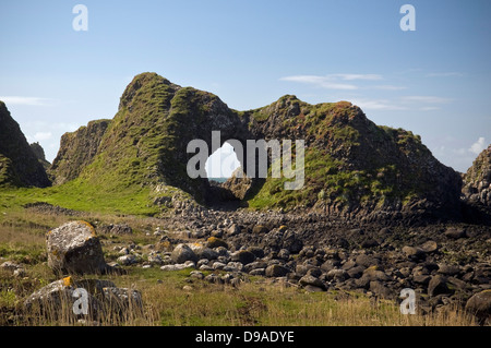 Ballintoy Harbour Küste, County Antrim, Nordirland, Vereinigtes Königreich Stockfoto