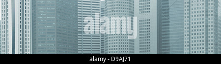 Panorama-Hintergrund - die Fenster der moderne Hochhäuser der Großstadt Stockfoto