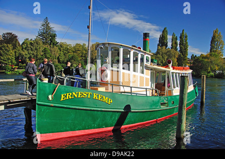 "Ernest Kemp" historische Dampfschiff, Boat Harbour Marina, Lake Taupo, Taupo, Region Waikato, Nordinsel, Neuseeland Stockfoto