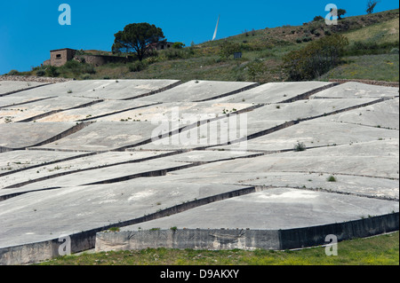 Ruine Gibellina Provinz Trapani Sizilien Italien Alberto Burri Zement Ruinen Gibellina Provinz Trapani Sizilien Italien Erdbeben ze Stockfoto