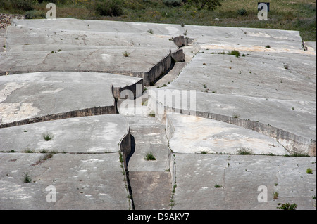 Ruine Gibellina Provinz Trapani Sizilien Italien Alberto Burri Zement Ruinen Gibellina Provinz Trapani Sizilien Italien Erdbeben ze Stockfoto