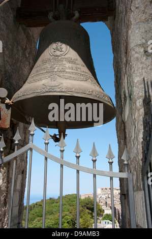 Bell, Kirche, Erice, Sizilien, Italien, Glocke, Kirche, Erice, Sizilien, Italien, Chiesa Madre, anschließend Stockfoto