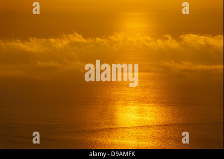 Sonnenuntergang, Erice, Sizilien, Italien, Raummotive, Erice, Sizilien, Italien Stockfoto