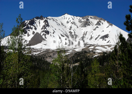 Lassen Peak Vulkan in Lassen Volcanic Nationalpark, Northern California Stockfoto